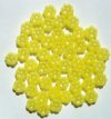 50 8mm Milky Opal Yellow Lustre Flower Beads